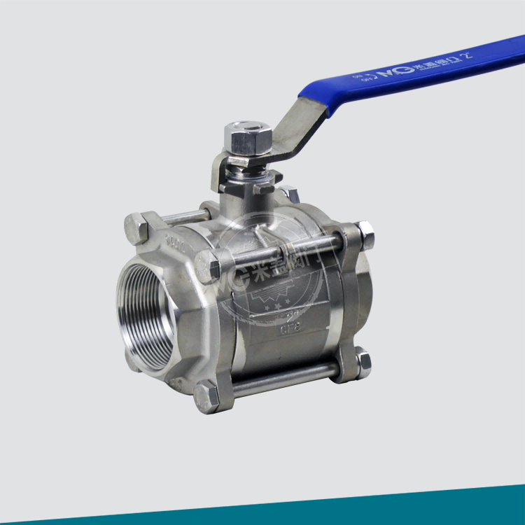 手動三片式內(nèi)螺紋球閥（不銹鋼手柄）